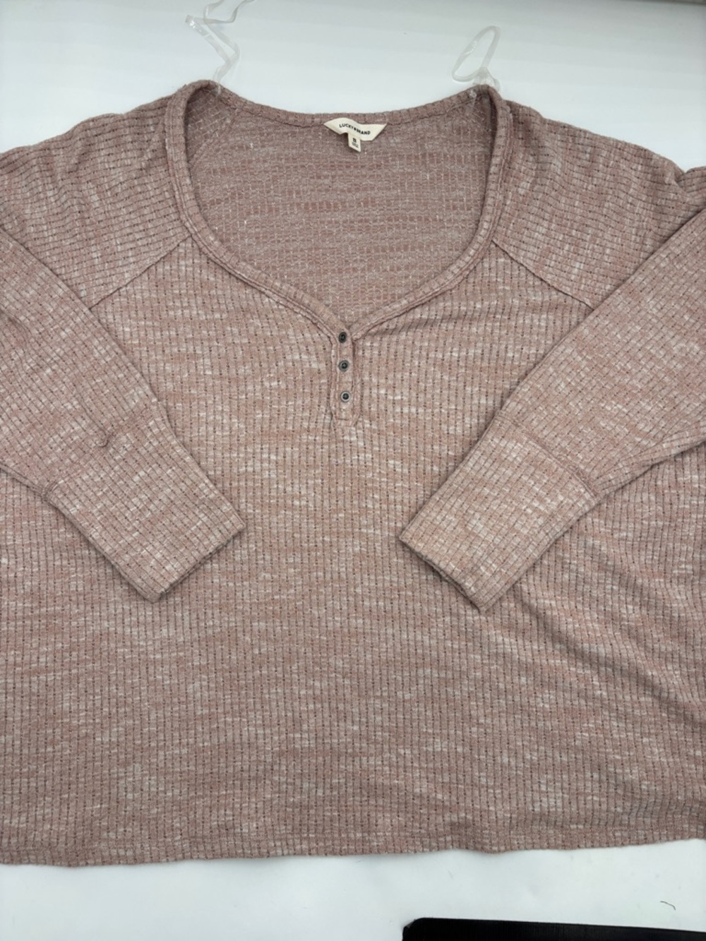 Lucky Brand V-Neck Henley Knit Top